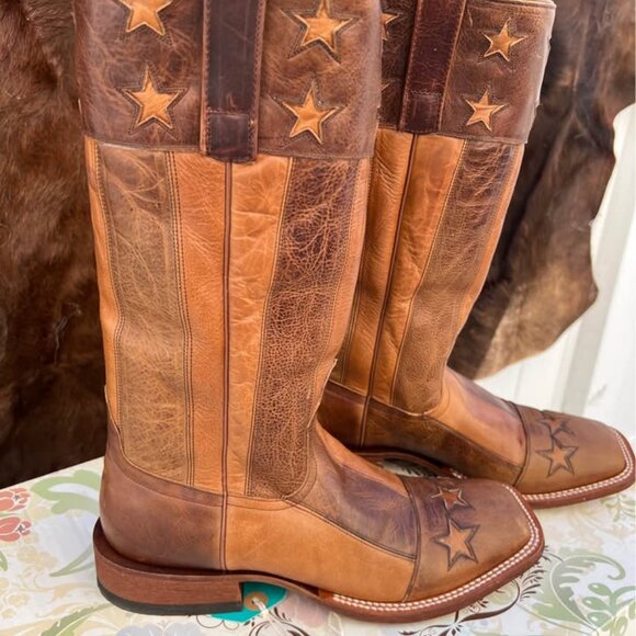 Macie Bean flag stars and stripes boots Style #M9064 - Picture 2 of 4